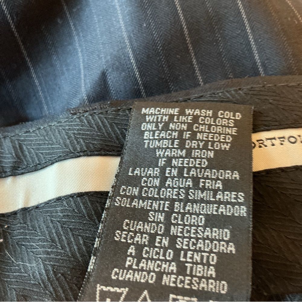 NWT. Perry Ellis Brand Mens Navy Pinstripe Dress Slacks 36 X 30 - Picture 7 of 10